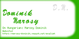 dominik marosy business card